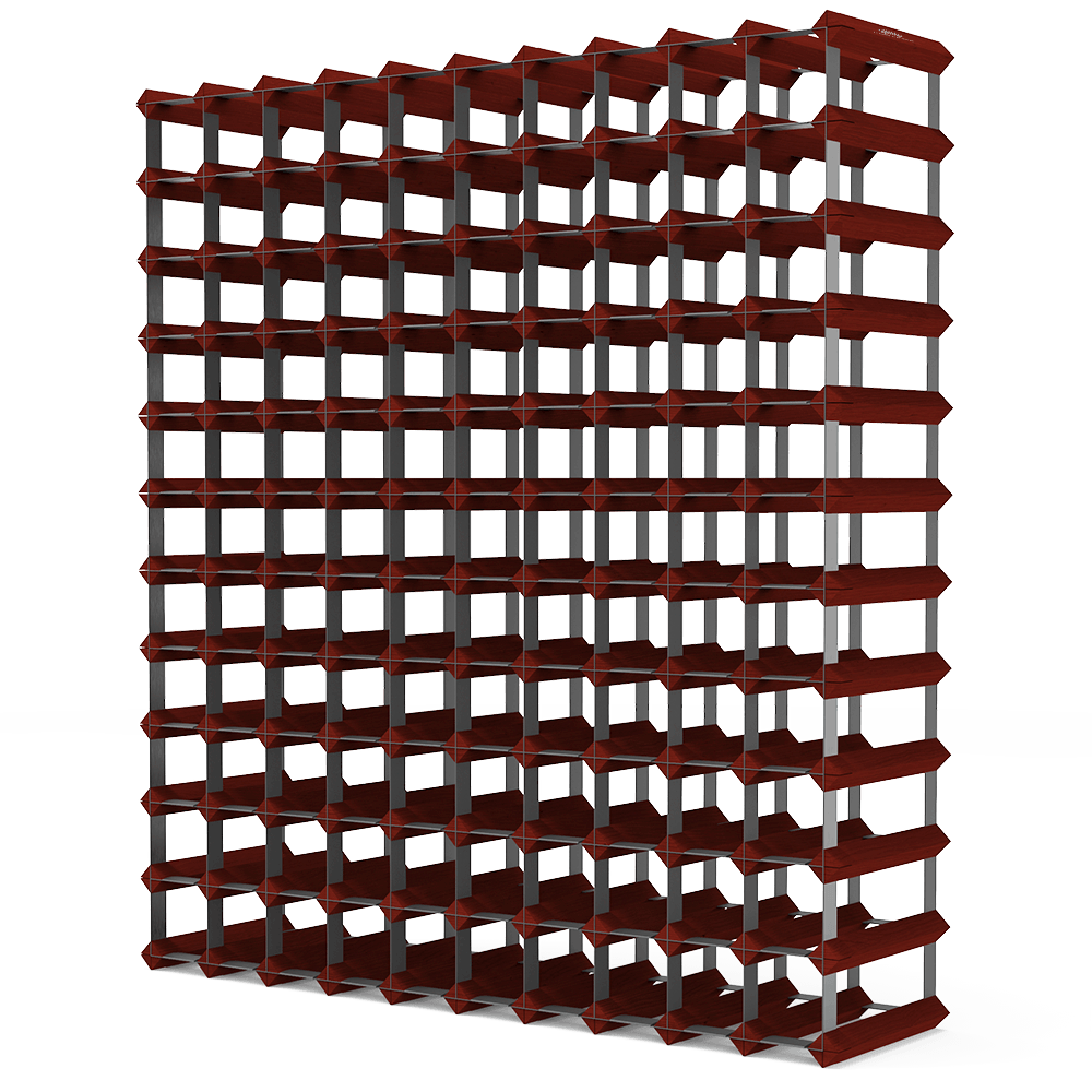 120 Bottle Wine Rack - Dark Mahogany Finish