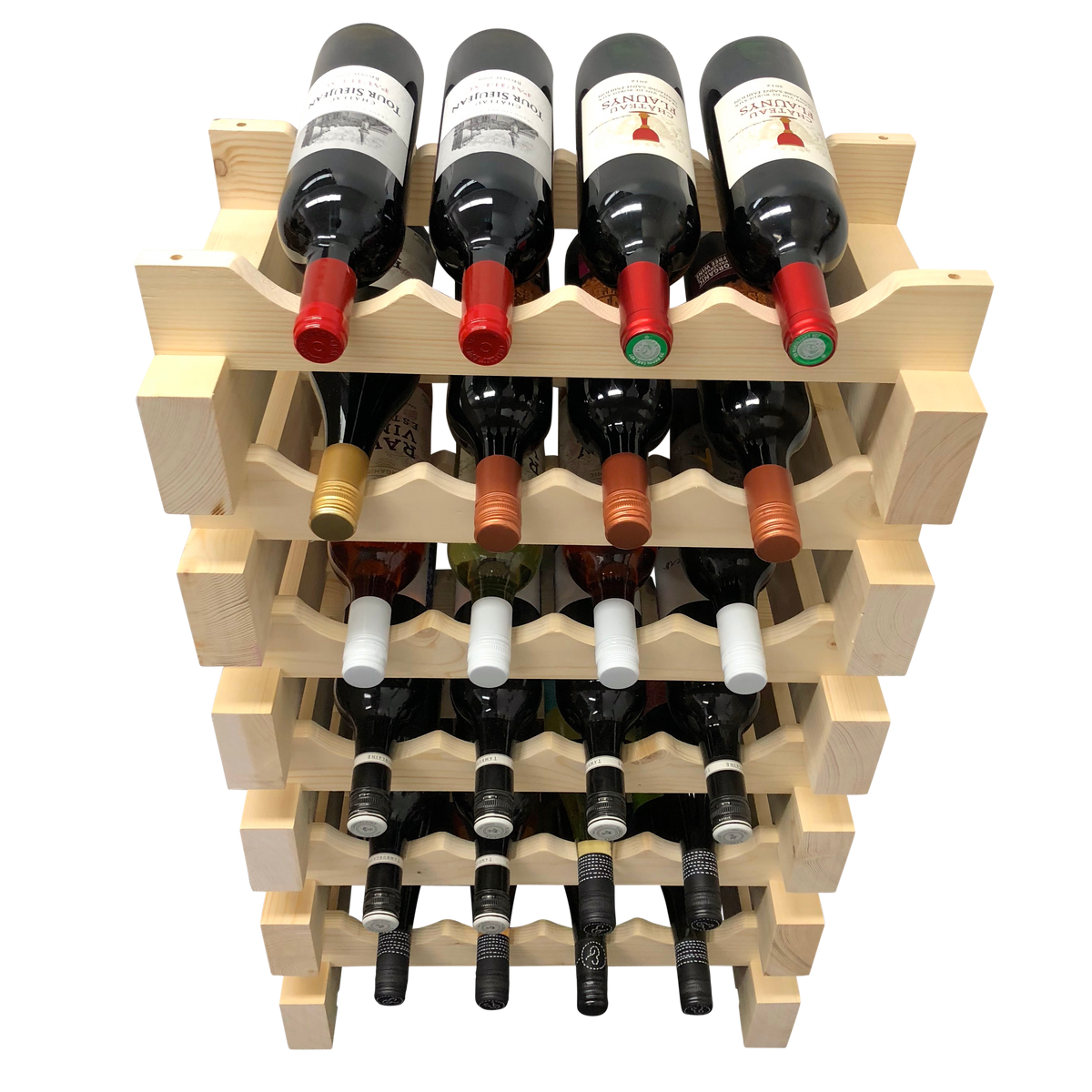 24 Bottle Modular Kit - New Zealand Pine - With Bottles